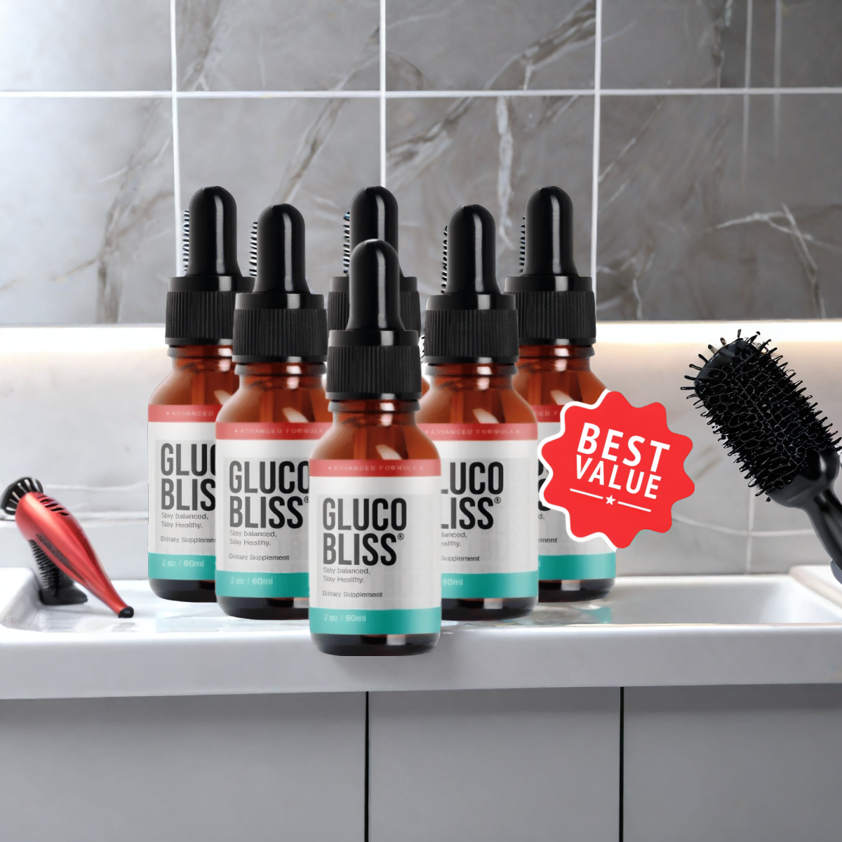 Gluco Bliss 3 bottles - (3  bottles)